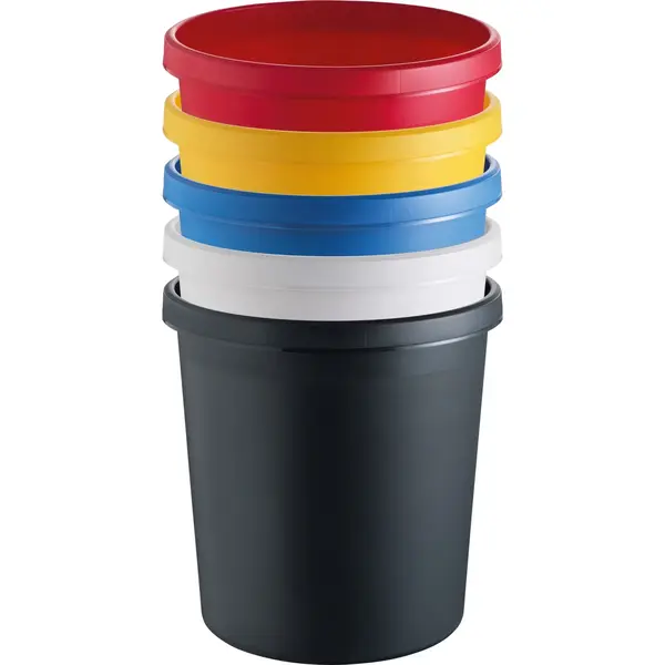 Afvalbak | Kunststof | Zwart | 45L | Open | Ø396x479(h)mm