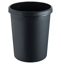 Luxus Afvalbak | Kunststof | Zwart | 45L | Open | Ø396x479(h)mm 