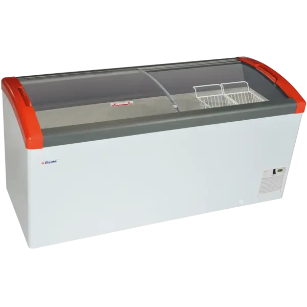 Vrieskist | FOCUS | 484L | Wit/Rood | -16°C/-23°C | Statisch | Schuifdeksels | Wielen | 1706x656x850(h)mm
