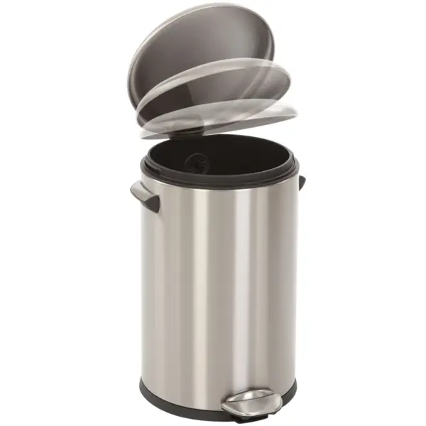 Pedaalemmer | BELLE DELUXE | RVS | 12L | Klapdeksel | Anti Fingerprint | Ø250x412(h)mm