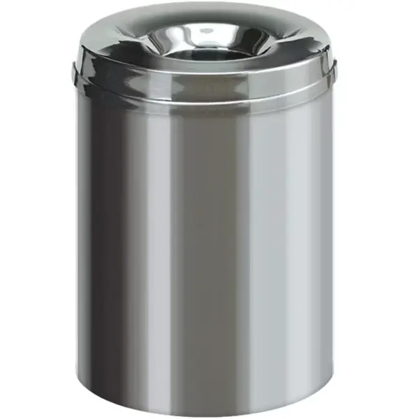 Afvalbak | RVS | 15L | Open | Vlamdovend | Ø255x360(h)mm