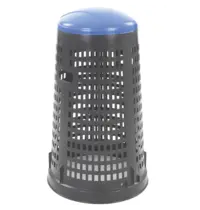 Luxus Afvalbak | RUFF | Kunststof | Blauw/Zwart | 110L | Klapdeksel | Afvalscheiding | Ø525x870(h)mm 