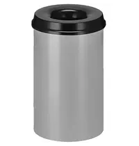V-Part Afvalbak | Aluminium | Grijs/Zwart | 20L | Open | Vlamdovend | Ø260x420(h)mm 