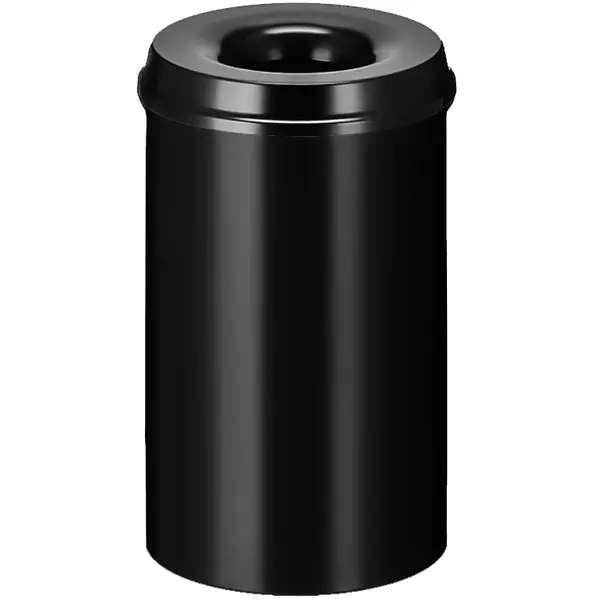 Afvalbak | Metaal | Zwart | 20L | Open | Vlamdovend | Ø260x420(h)mm