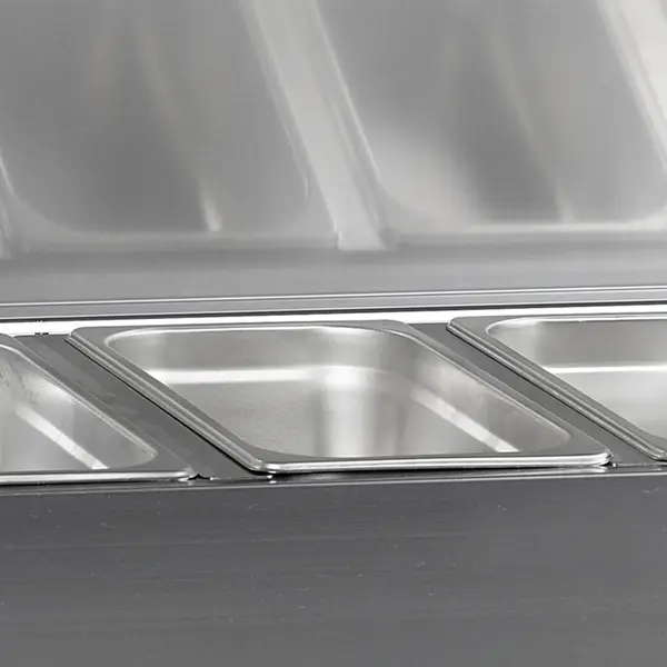 Opzetkoelvitrine | V-LINE | 10x 1/4 GN | +2°C/+10°C | 2000x335x434(h)mm