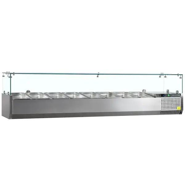 Opzetkoelvitrine | V-LINE | 8x 1/3 GN | +2°C/+10°C | 1800x395x425(h)mm