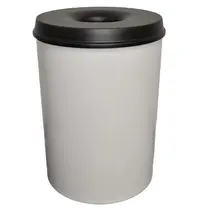 V-Part Afvalbak | Metaal | Grijs/Zwart | 30L | Open | Vlamdovend | Ø335x470(h)mm 