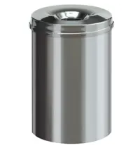 V-Part Afvalbak | RVS | 30L | Open | Vlamdovend | Ø335x470(h)mm 