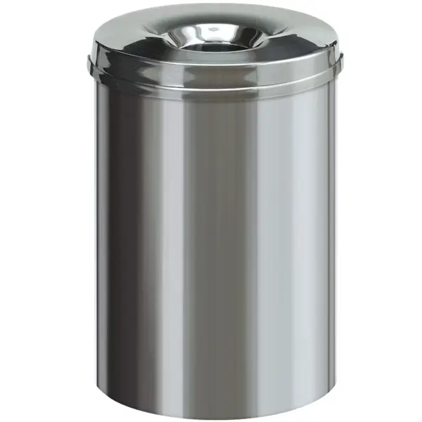 Afvalbak | RVS | 30L | Open | Vlamdovend | Ø335x470(h)mm