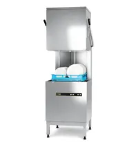 Hobart Doorschuifvaatwasser | ECOMAX | Mand 500x500 | Afvoerpomp | Zeeppomp | Naglanspomp | 400V | 635x742x1480(h)mm