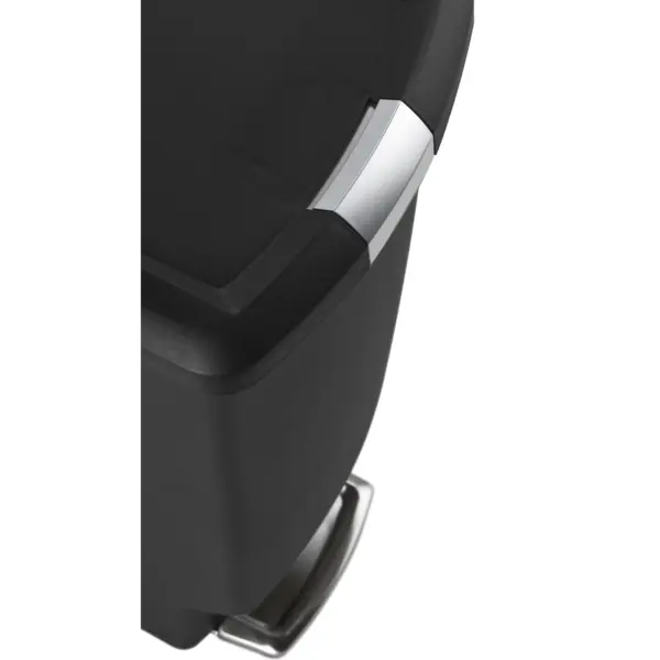 Pedaalemmer | SLIM STEP CAN | Kunststof | Zwart | 40L | Klapdeksel | Wielen | 260x490x640(h)mm
