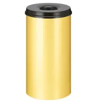 V-Part Afvalbak | Metaal | Geel/Zwart | 50L | Open | Vlamdovend | Ø335x630(h)mm