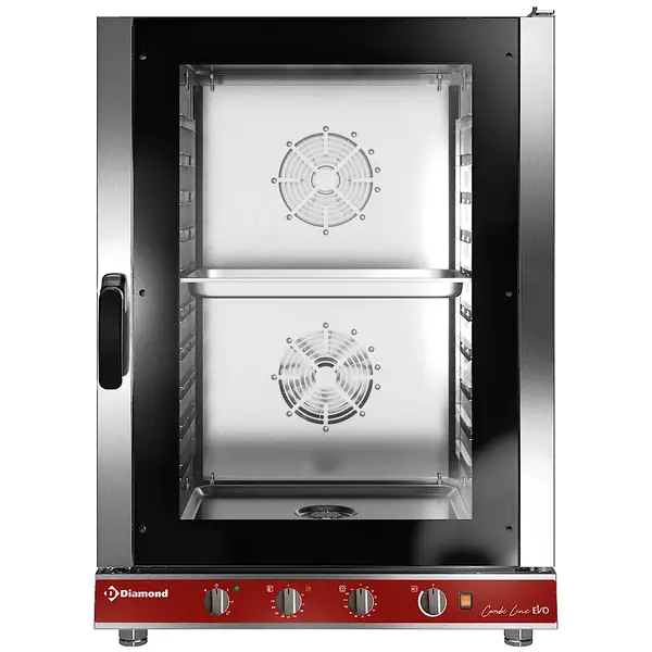 Hetelucht-/Stoomoven | COMBI LINE EVO | 10 Niveaus (1/1 GN) | Elektrisch | 20°C/270°C | 14kW (400V) | Bevochtiging (Automatisch) | 780x910x1090(h)mm