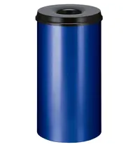 V-Part Afvalbak | Metaal | Blauw/Zwart | 50L | Open | Vlamdovend | Ø335x630(h)mm 