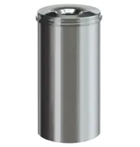 V-Part Afvalbak | RVS | 50L | Open | Vlamdovend | Ø335x630(h)mm