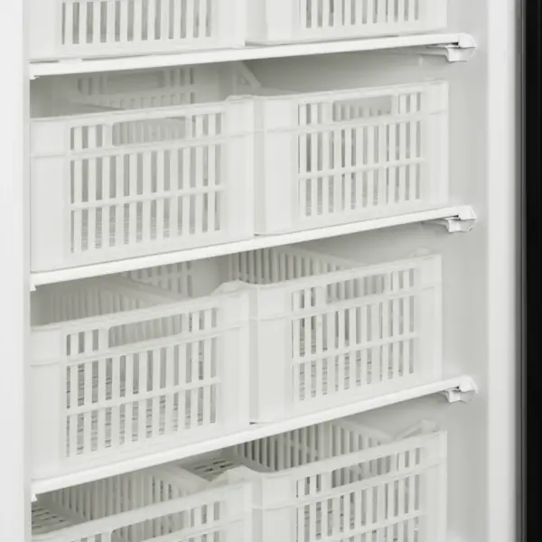 Vrieskast | SERIE U | 605L (2/1 GN) | Wit/Zwart | -10°C/-24°C | Statisch | Wielen | 777x695x1895(h)mm