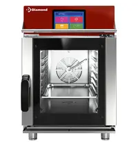 Diamond Hetelucht-/Stoomoven | COMBI SMART EVO | 6 Niveaus (1/1 GN) | Elektrisch | 50°C/270°C | 7kW (400V) | Bevochtiging (Automatisch) | Touchscreen | Zelfreiniging | 519x879x783(h)mm 