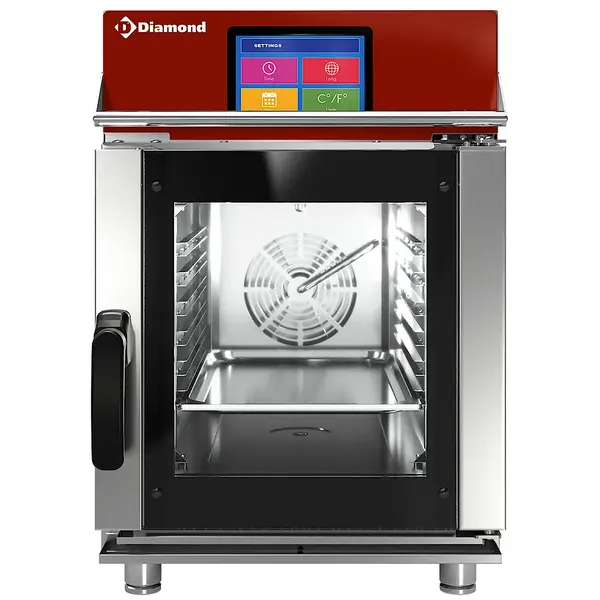Hetelucht-/Stoomoven | COMBI SMART EVO | 6 Niveaus (1/1 GN) | Elektrisch | 50°C/270°C | 7kW (400V) | Bevochtiging (Automatisch) | Touchscreen | Zelfreiniging | 519x879x783(h)mm