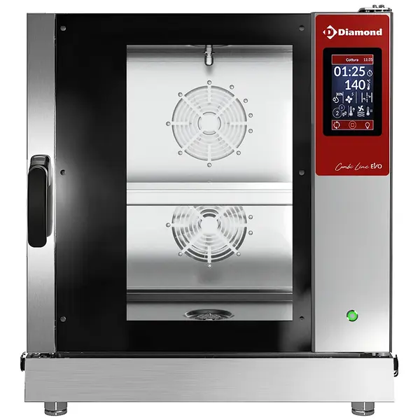 Hetelucht-/Stoomoven | COMBI LINE EVO | 7 Niveaus (1/1 GN) | Elektrisch | 20°C/270°C | 11kW (400V) | Bevochtiging (Automatisch) | Touchscreen | Zelfreiniging | 780x910x880(h)mm