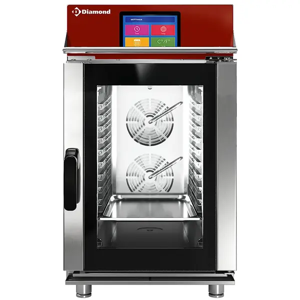 Hetelucht-/Stoomoven | COMBI SMART EVO | 10 Niveaus (1/1 GN) | Elektrisch | 50°C/270°C | 12.5kW (400V) | Bevochtiging (Automatisch) | Touchscreen | Zelfreiniging | 519x879x943(h)mm