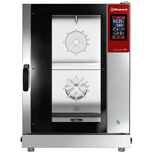 Hetelucht-/Stoomoven | COMBI LINE EVO | 10 Niveaus (1/1 GN) | Elektrisch | 20°C/270°C | 14kW (400V) | Bevochtiging (Automatisch) | Touchscreen | Zelfreiniging | 780x910x1090(h)mm