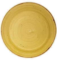 Churchill Coupeborden | STONECAST | Keramiek | Mosterdgeel | 12 Stuks | Ø165mm