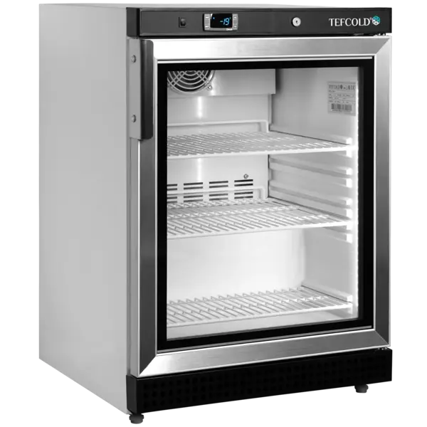 Vrieskast | SERIE U | 200L | RVS | -10°C/-24°C | Geforceerd | Wielen | 600x595x850(h)mm
