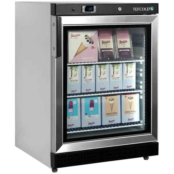 Vrieskast | SERIE U | 200L | RVS | -10°C/-24°C | Geforceerd | Wielen | 600x595x850(h)mm