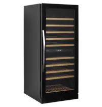 Tefcold Wijnkoelkast | SERIE TFW | 270L (119x 75cl) | Zwart | 2 Zones | +5°C/+18°C | Statisch + Ventilator | 595x680x1390(h)mm