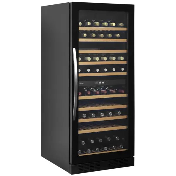 Wijnkoelkast | SERIE TFW | 270L (119x 75cl) | Zwart | 2 Zones | +5°C/+18°C | Statisch + Ventilator | 595x680x1390(h)mm
