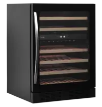 Tefcold Wijnkoelkast | SERIE TFW | 155L (46x 75cl) | Zwart | 2 Zones | +5°C/+18°C | Statisch + Ventilator | 595x570x820(h)mm