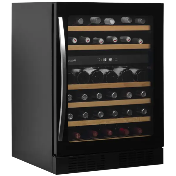Wijnkoelkast | SERIE TFW | 155L (46x 75cl) | Zwart | 2 Zones | +5°C/+18°C | Statisch + Ventilator | 595x570x820(h)mm