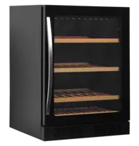 Tefcold Wijnkoelkast | SERIE TFW | 155L (48x 75cl) | Zwart | 1 Zone | +5°C/+18°C | Statisch + Ventilator | 595x570x820(h)mm