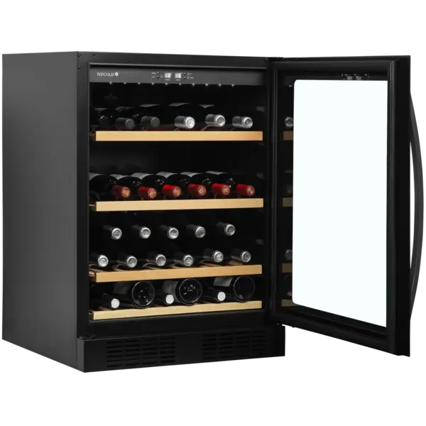 Wijnkoelkast | SERIE TFW | 155L (48x 75cl) | Zwart | 1 Zone | +5°C/+18°C | Statisch + Ventilator | 595x570x820(h)mm