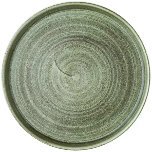 Borden | STONECAST PATINA | Porselein | Groen | 6 Stuks | Ø220x20(h)mm