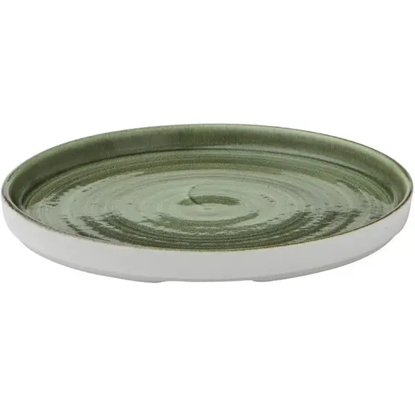 Borden | STONECAST PATINA | Porselein | Groen | 6 Stuks | Ø220x20(h)mm