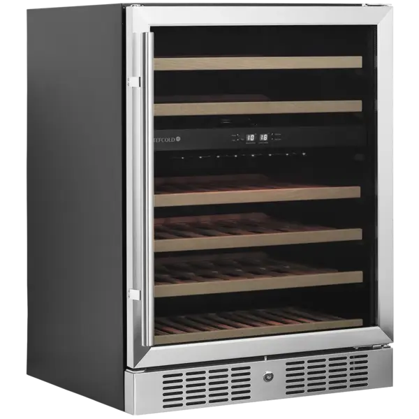 Wijnkoelkast | SERIE TFW | 155L (46x 75cl) | RVS/Zwart | 2 Zones | +5°C/+18°C | Statisch + Ventilator | 595x570x820(h)mm
