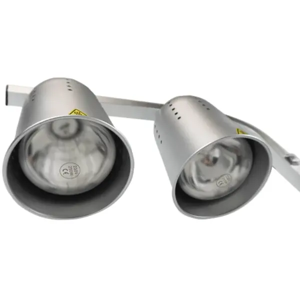 Warmhoudbrug | Aluminium | Hoogte Verstelbaar | Infraroodlampen (2x 250W) | 1/1 GN | 453x360x790(h)mm