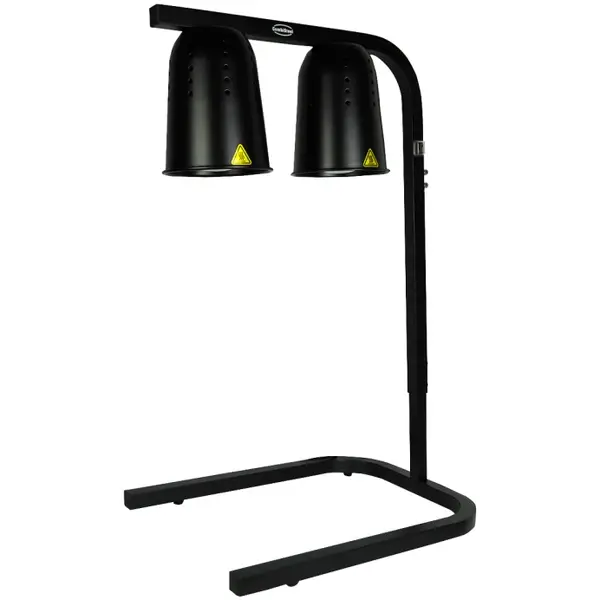 Warmhoudbrug | Zwart | Hoogte Verstelbaar | Infraroodlampen (2x 250W) | 1/1 GN | 453x360x790(h)mm