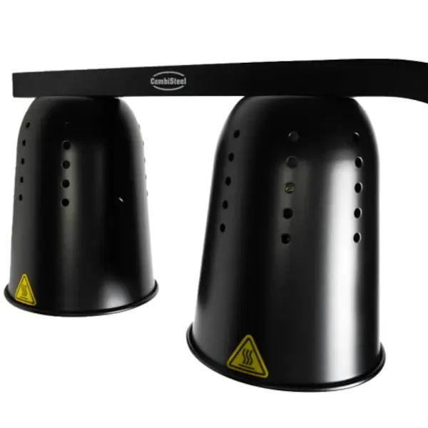 Warmhoudbrug | Zwart | Hoogte Verstelbaar | Infraroodlampen (2x 250W) | 1/1 GN | 453x360x790(h)mm