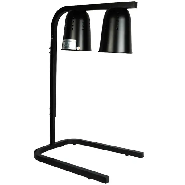 Warmhoudbrug | Zwart | Hoogte Verstelbaar | Infraroodlampen (2x 250W) | 1/1 GN | 453x360x790(h)mm