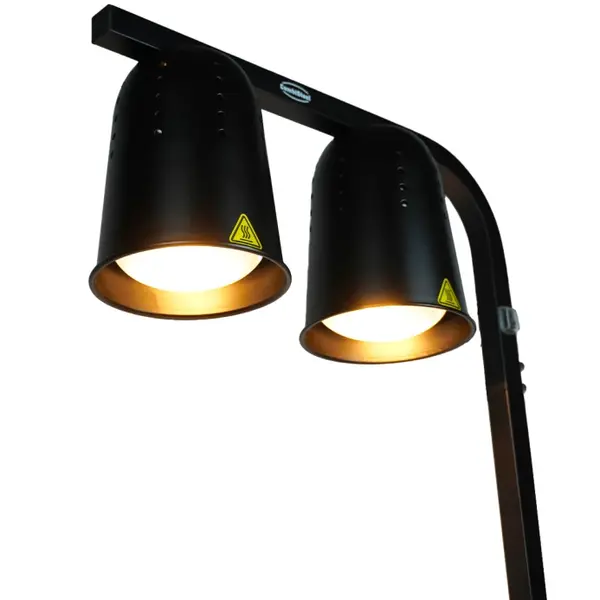 Warmhoudbrug | Zwart | Hoogte Verstelbaar | Infraroodlampen (2x 250W) | 1/1 GN | 453x360x790(h)mm
