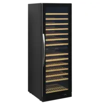 Tefcold Wijnkoelkast | SERIE TFW | 416L (163x 75cl) | Zwart | 2 Zones | +5°C/+18°C | Statisch + Ventilator | 595x680x1760(h)mm