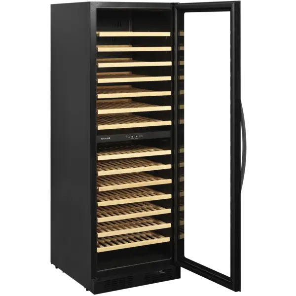 Wijnkoelkast | SERIE TFW | 416L (163x 75cl) | Zwart | 2 Zones | +5°C/+18°C | Statisch + Ventilator | 595x680x1760(h)mm