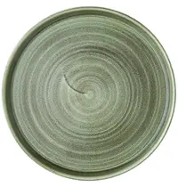 Churchill Borden | STONECAST PATINA | Porselein | Groen | 6 Stuks | Ø260x20(h)mm 