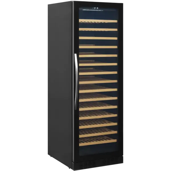 Wijnkoelkast | SERIE TFW | 426L (165x 75cl) | Zwart | 1 Zone | +5°C/+18°C | Statisch + Ventilator | 595x680x1760(h)mm