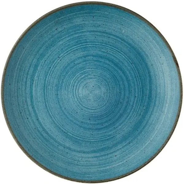 Coupeborden | STONECAST RAW | Porselein | Groenblauw | 12 Stuks | Ø260mm