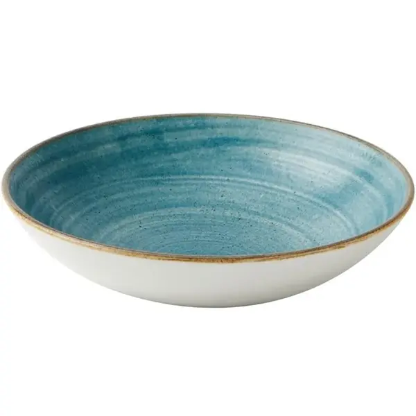 Coupeschalen | STONECAST RAW | Porselein | Turquoise | 12 Stuks | Ø184x30(h)mm