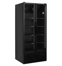 Tefcold Koelkast | SERIE FS | 707L | Zwart | +2°C/+10°C | Geforceerd | Draaideuren | Wielen | 890x740x1990(h)mm