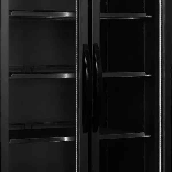 Koelkast | SERIE FS | 707L | Zwart | +2°C/+10°C | Geforceerd | Draaideuren | Wielen | 890x740x1990(h)mm